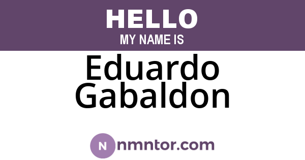 Eduardo Gabaldon