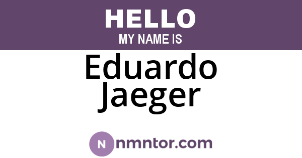 Eduardo Jaeger