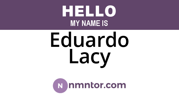 Eduardo Lacy