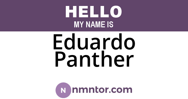 Eduardo Panther