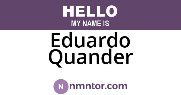 Eduardo Quander