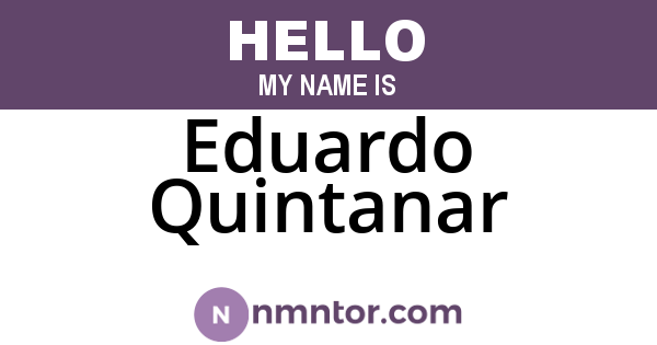 Eduardo Quintanar