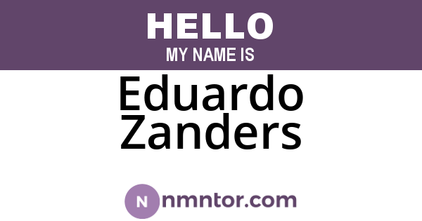 Eduardo Zanders