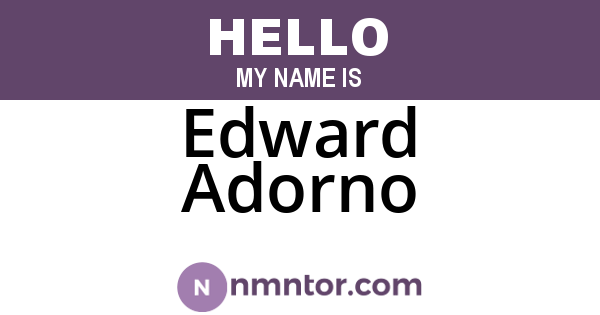 Edward Adorno