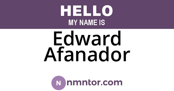 Edward Afanador