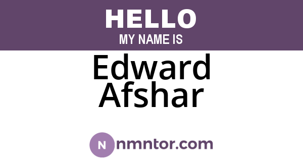 Edward Afshar
