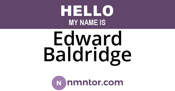 Edward Baldridge
