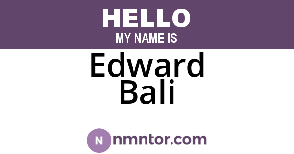 Edward Bali