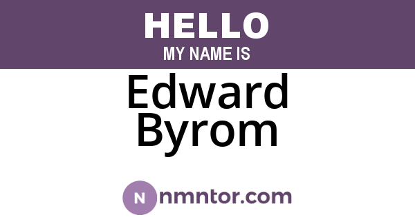 Edward Byrom