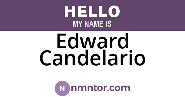 Edward Candelario
