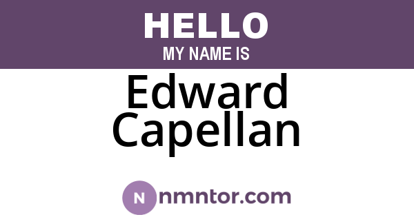 Edward Capellan