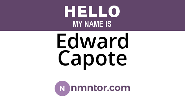Edward Capote