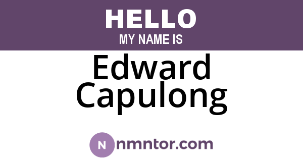 Edward Capulong