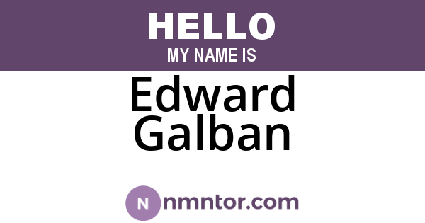Edward Galban