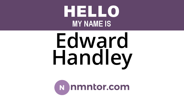 Edward Handley
