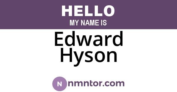 Edward Hyson