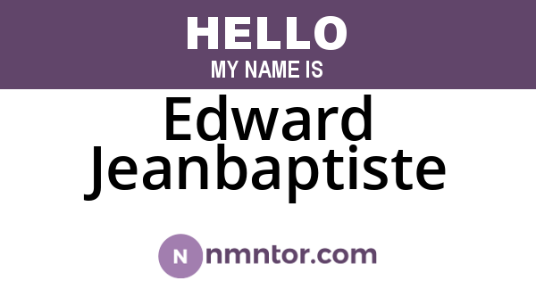 Edward Jeanbaptiste