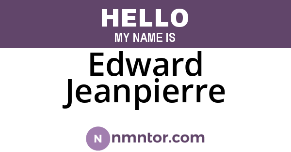 Edward Jeanpierre