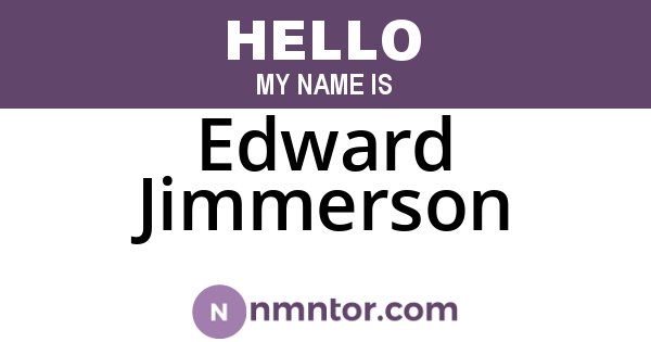 Edward Jimmerson