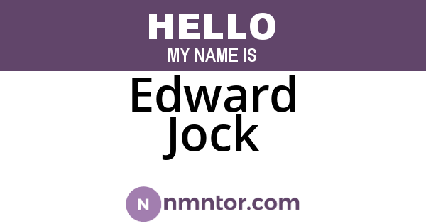 Edward Jock