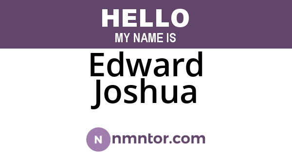 Edward Joshua