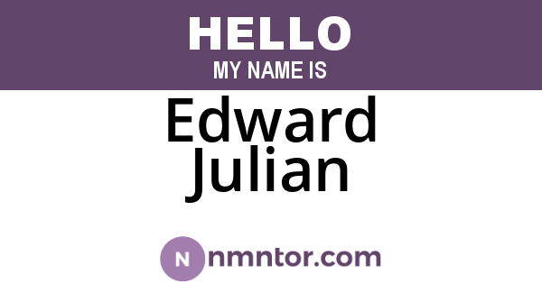 Edward Julian