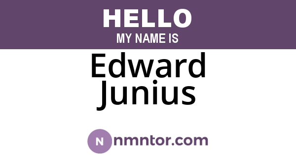 Edward Junius