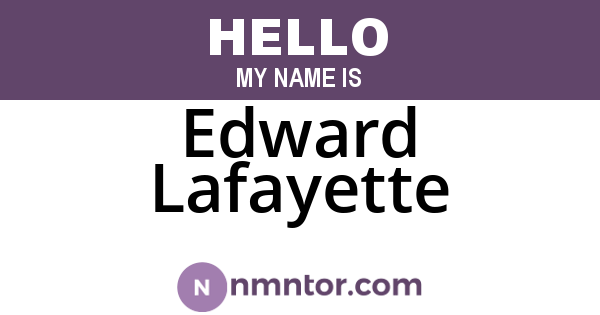 Edward Lafayette
