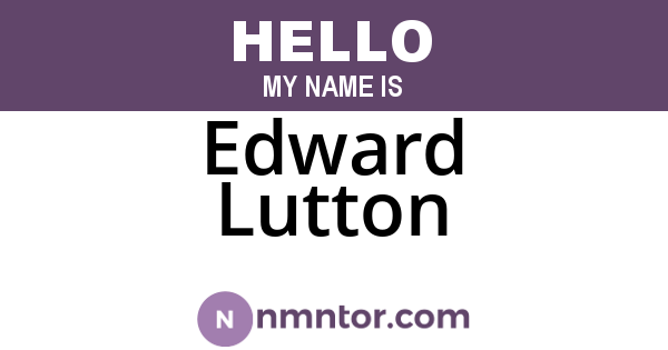 Edward Lutton