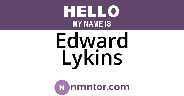 Edward Lykins
