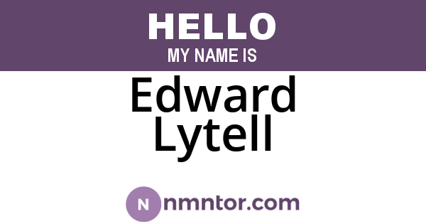 Edward Lytell