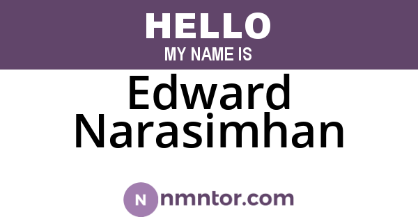 Edward Narasimhan