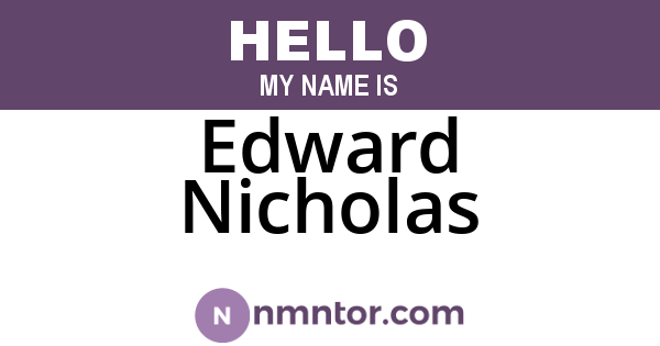 Edward Nicholas