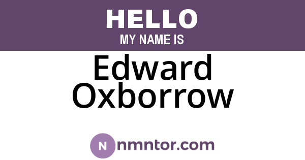 Edward Oxborrow
