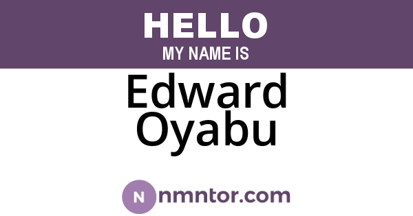 Edward Oyabu