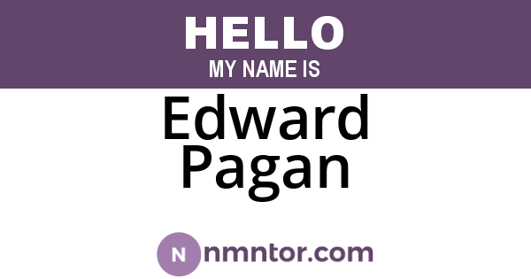 Edward Pagan