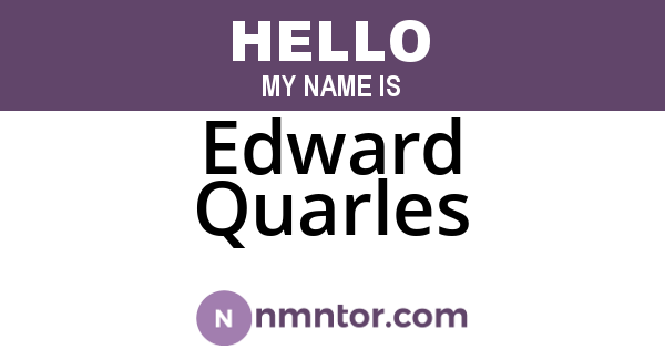 Edward Quarles