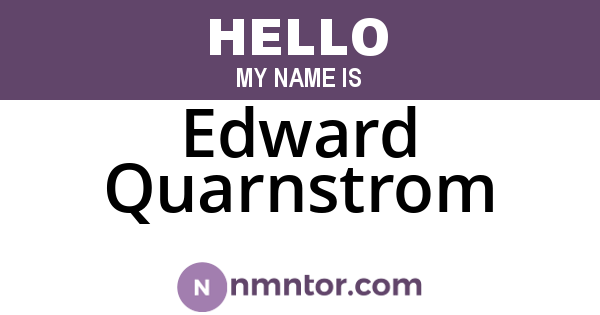 Edward Quarnstrom