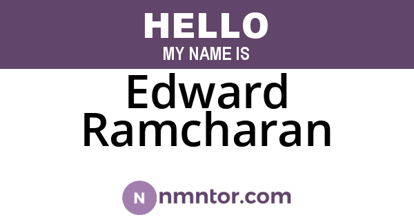 Edward Ramcharan