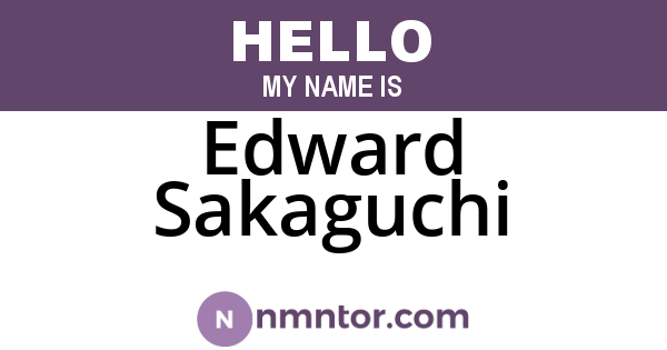 Edward Sakaguchi
