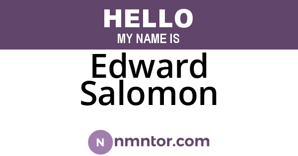 Edward Salomon