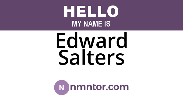 Edward Salters
