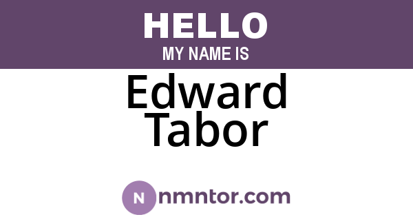 Edward Tabor
