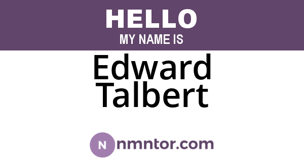 Edward Talbert