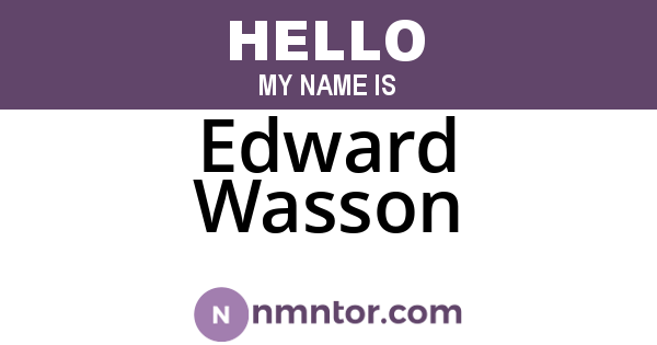 Edward Wasson