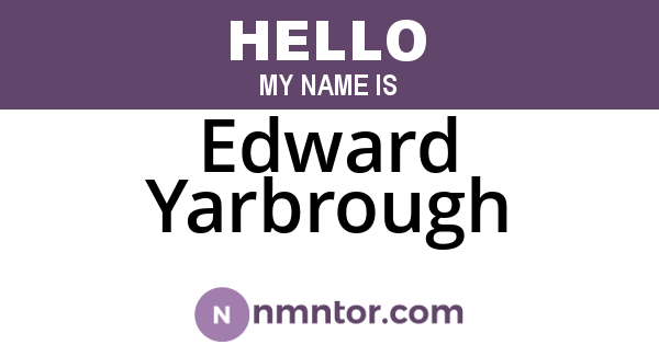 Edward Yarbrough