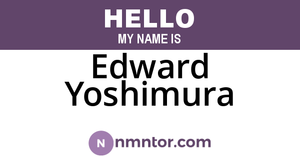 Edward Yoshimura