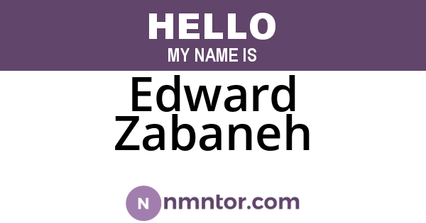 Edward Zabaneh