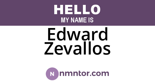 Edward Zevallos