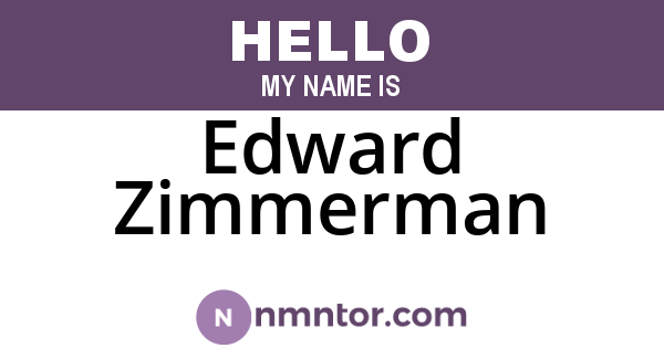 Edward Zimmerman